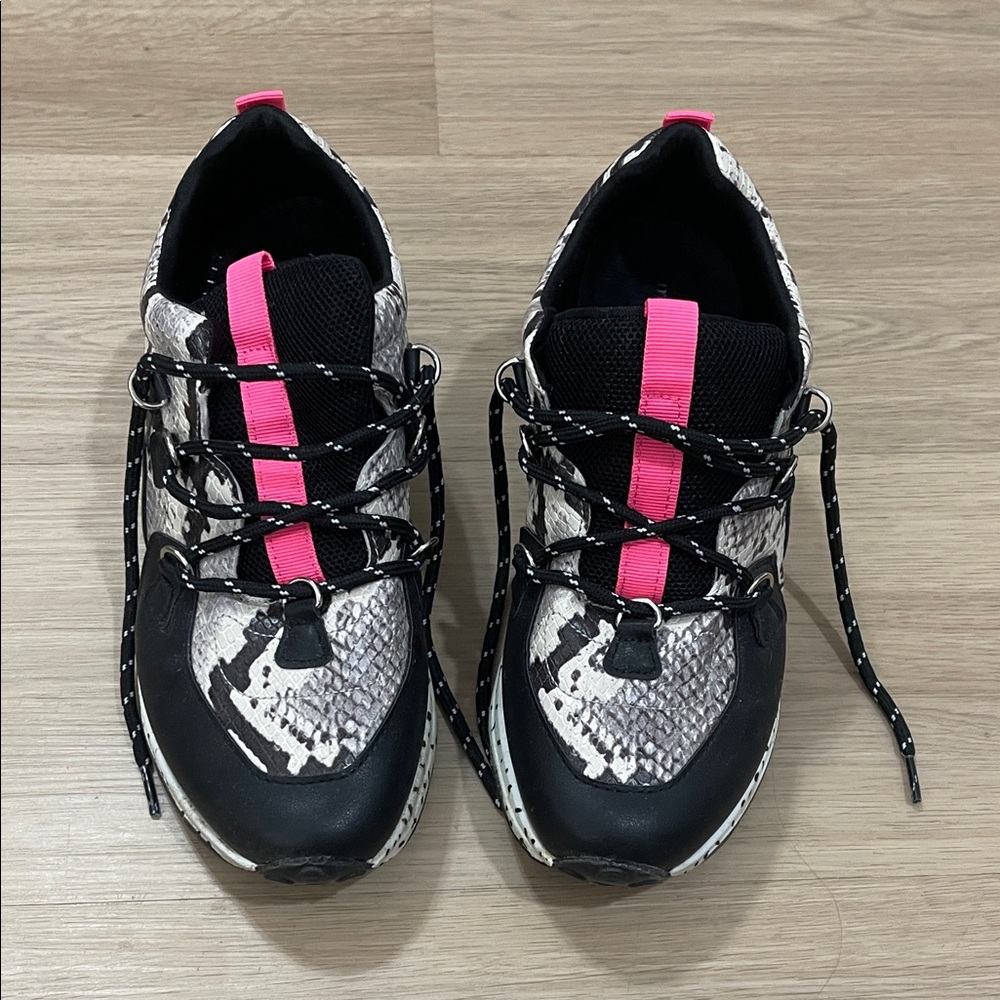 Madden Girl Black and Pink Athletic Shoes